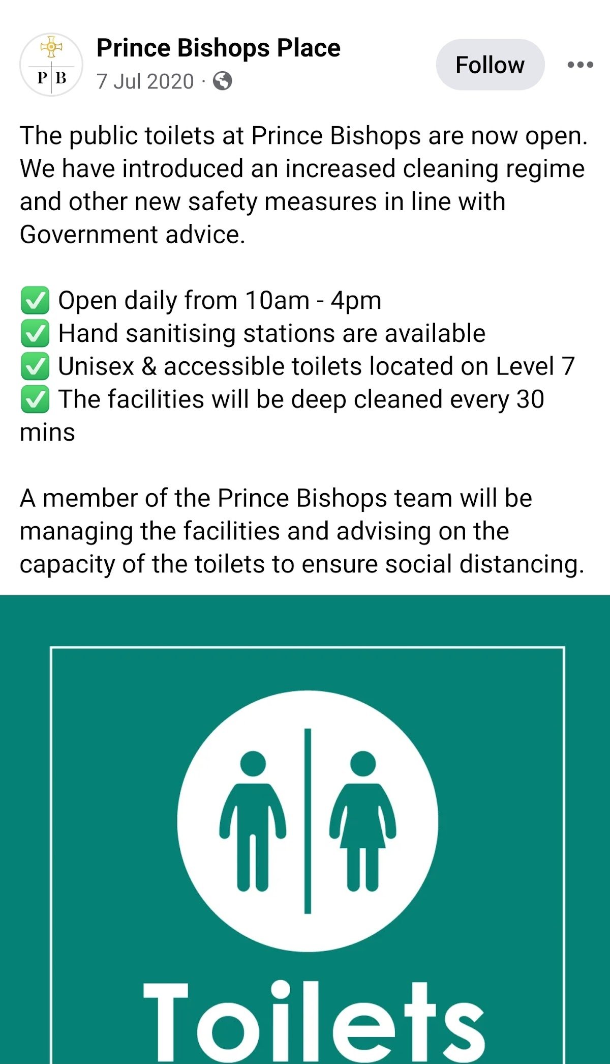 Public Toilets - Prince Bishop's